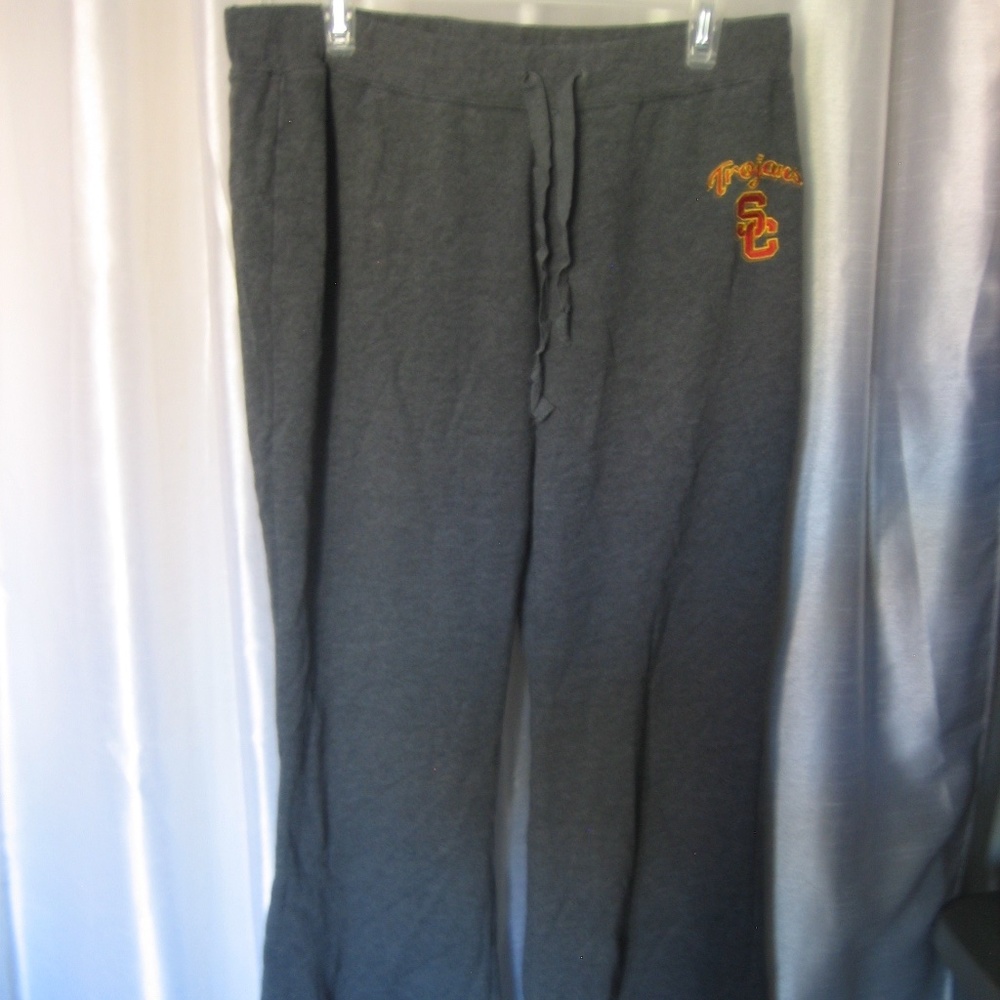Team Trojan USC Trojans Grey Elastic/Tie Waist Long Pants Sz XL Pre-Owned